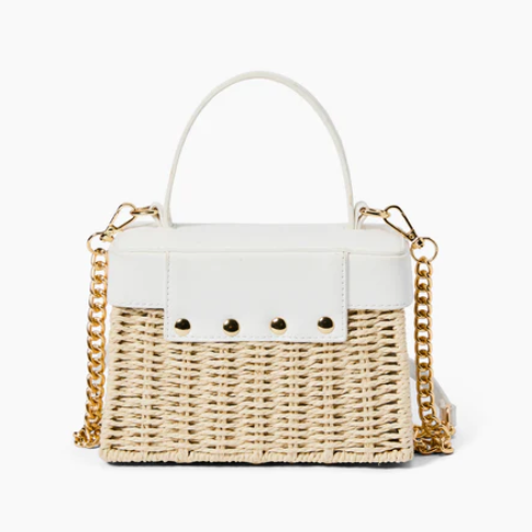 Senna Treasure Straw Top Bag